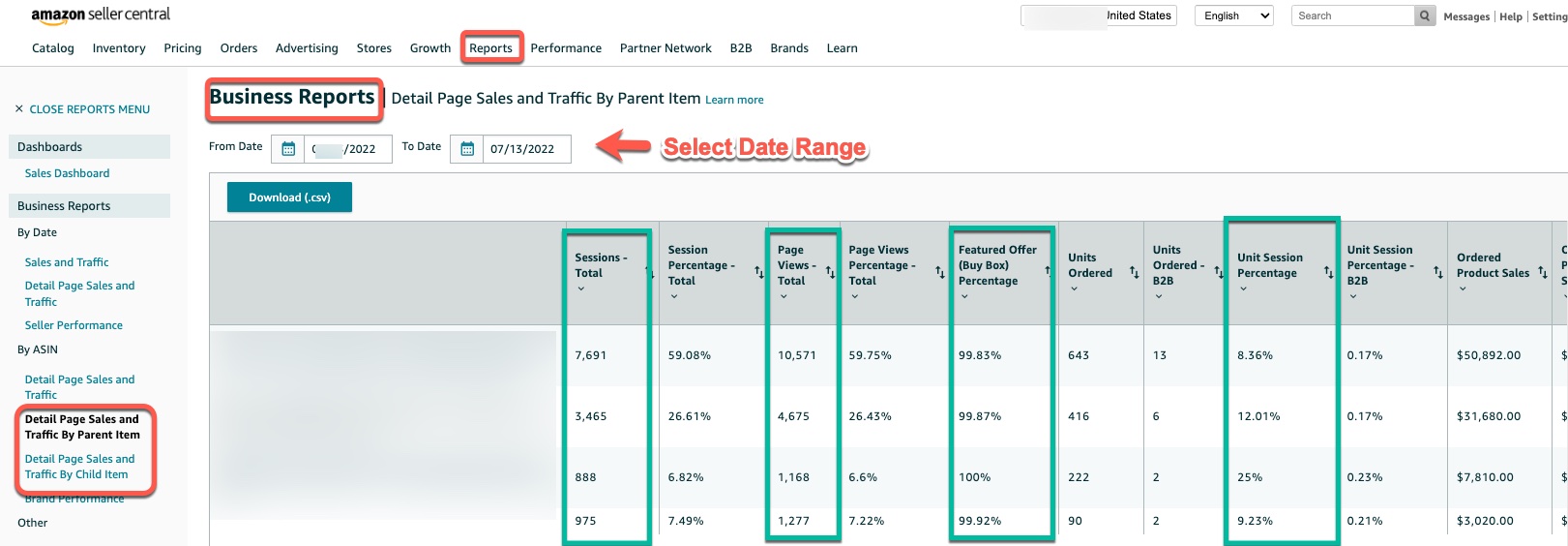 Finding Your Conversion Rate On Seller Central